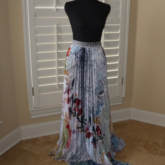 Geisha Designs Skirts Geisha Designs Janine Pleated Maxi Skirt